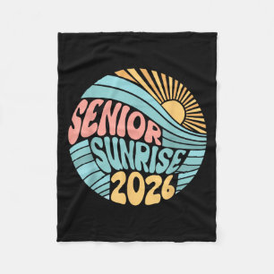 Retro Senior Sunrise 2026 Senioren von Cl Abschlus Fleecedecke
