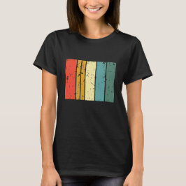 Retro senkrechte Streifen Grunge Vintage abgenutzt T-Shirt