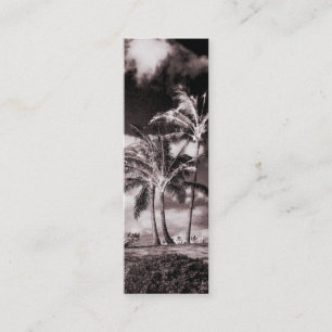 Retro Sepia-fertigten hawaiische Palmen Palmen Mini Visitenkarte