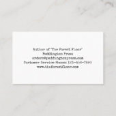 Retro Sepia Schreibwriter Elegant Scholarly Visitenkarte (Rückseite)