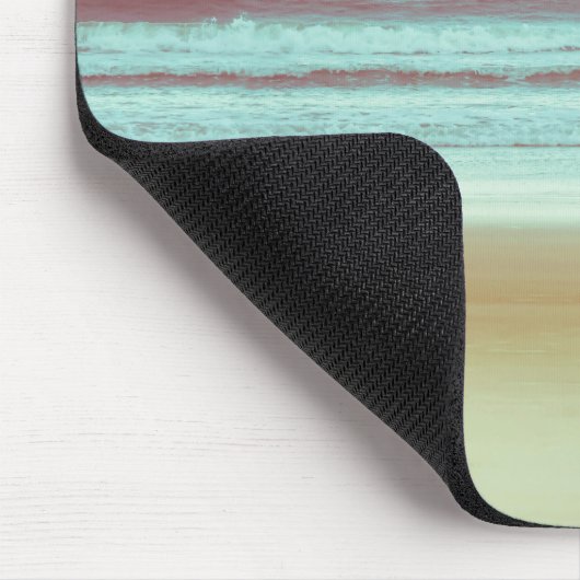 Retro Serene Beach Artwork | Mousepad (Ecke)