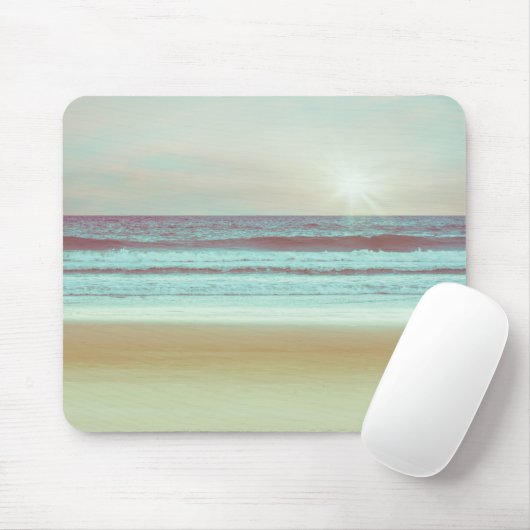 Retro Serene Beach Artwork | Mousepad (Mit Mouse)