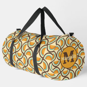 Retro Seventies Groovy Monogram Large Duffel Bag Duffle Bag