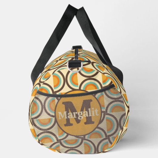 Retro Seventies Groovy Monogram Large Duffel Bag Duffle Bag (Rechts)