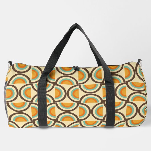 Retro Seventies Groovy Monogram Large Duffel Bag Duffle Bag (Rückseite)