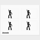 Retro Seventies Man Rechteckiger Aufkleber (Blatt)