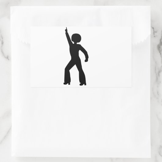 Retro Seventies Man Rechteckiger Aufkleber (Tasche)