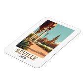 Retro Sevilla Spanien Andalusien Architektur Magnet (Linke Seite)