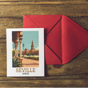Retro Sevilla Spanien Andalusien Architektur Postkarte