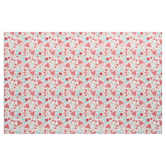 Retro Shabby Chic Kitchen Fabric Stoff (Yard (91,4 cm))