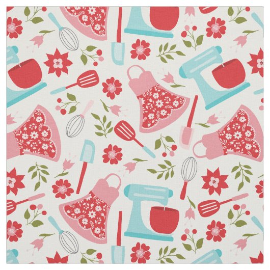Retro Shabby Chic Kitchen Fabric Stoff (Muster)