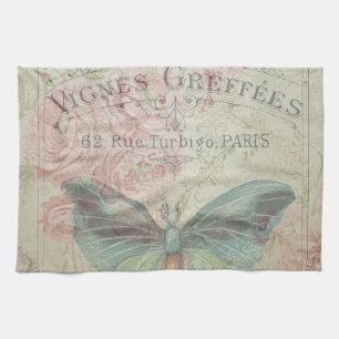 Retro,Shabby Chic,Vintag,ländlich,florale,b Geschirrtuch