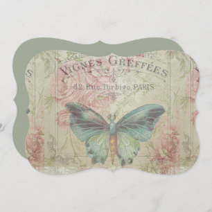 Retro,Shabby Chic,Vintag,ländlich,florale,b Save The Date