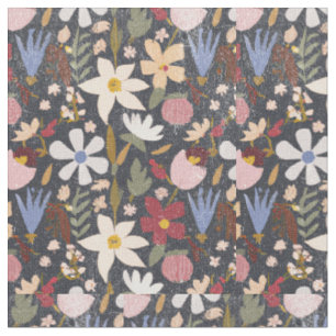 Retro, Shabby Chic, wilde Blume Stoff