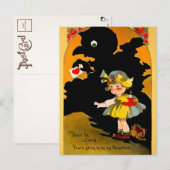 Retro Shadow Valentine's Day Postkarte (Vorne/Hinten)