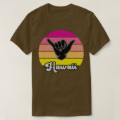 Retro Shaka Aloha Hawaiian Hang Loose Hand Sign T-Shirt (Design vorne)