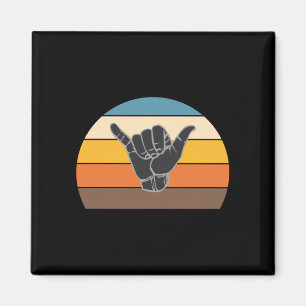 Retro Shaka-Hand-Surf-Zeichen - cooler Surfer_surf Magnet
