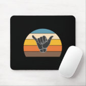Retro Shaka-Hand-Surf-Zeichen - cooler Surfer_surf Mousepad (Mit Mouse)