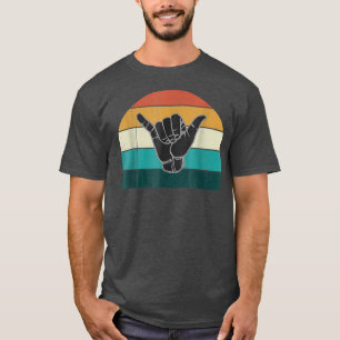 Retro Shaka & Surf Sign Cools Vintag Surfers S T-Shirt