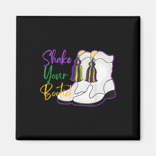 Retro Shake Your Bootie Mardi Gras Lustige Geschen Magnet