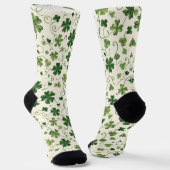 Retro-Shamrock-Swirbelmuster-Socken Socken (Gewinkelt)