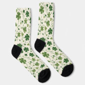 Retro-Shamrock-Swirbelmuster-Socken Socken (Rechts)