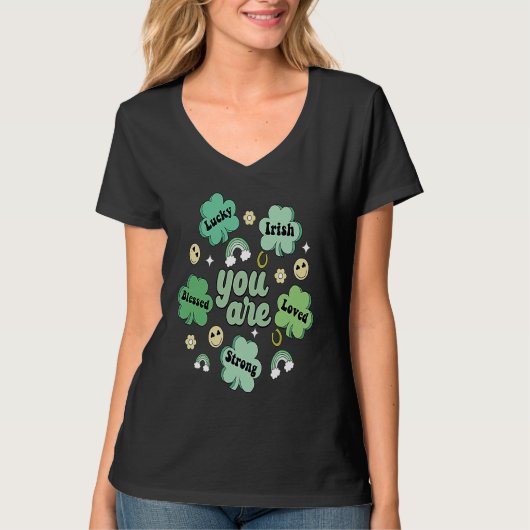 Retro Shamrock Teacher St Patricks Day You Are Iri T-Shirt (Vorderseite)