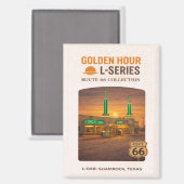 Retro Shamrock Texas Route 66 Landmark Kunst Magnet (Vorderseite/Rückseite)