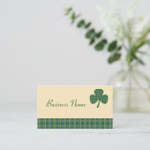 Retro Shamrock Visitenkarte (Stehend Vorderseite)