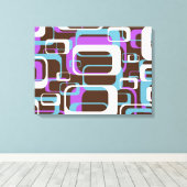 RETRO SHAPES PATTERN LEINWANDDRUCK (Insitu (Holzboden))