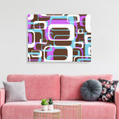 RETRO SHAPES PATTERN LEINWANDDRUCK (Insitu (Wohnzimmer))