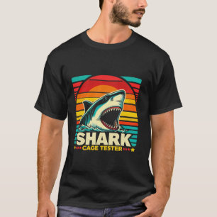 Retro Shark Cage Tester Erholung Funny Leg Arm Amp T-Shirt