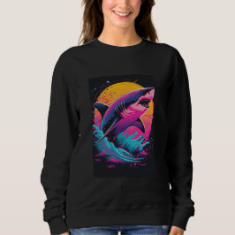 Retro Shark Sunset Sweatshirt
