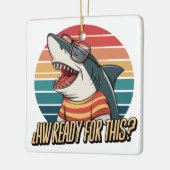 "Retro Shark Vibes Keramikornament (Links)