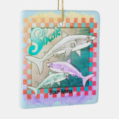 Retro Sharks Keramikornament (Rechts)