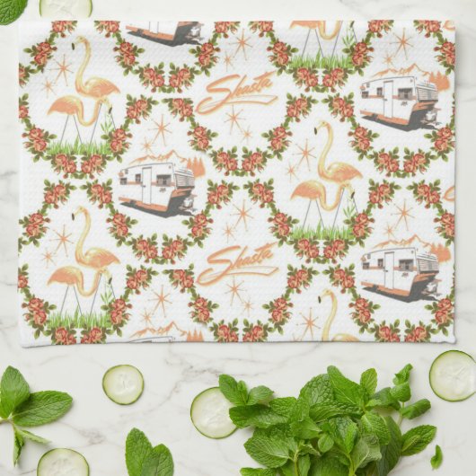 Retro Shasta Geschirrtuch (Gefaltet)