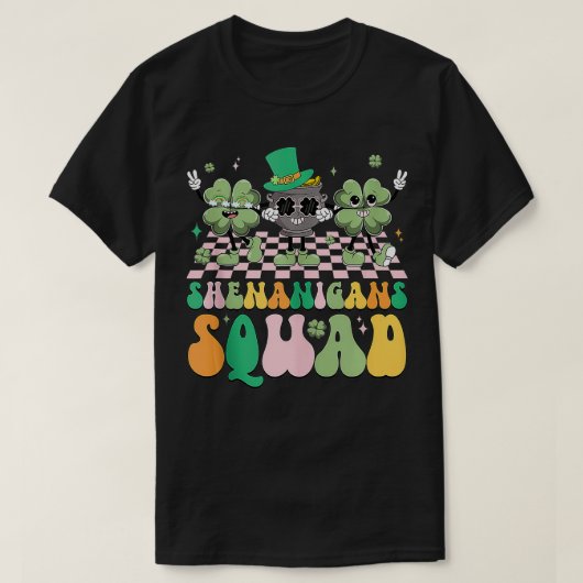 Retro Shenanigans Squad Kleeblatts Gold Pot T-Shirt (Design vorne)