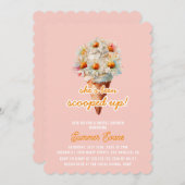 Retro Shes wurden nach oben geschleudert Eiscreme- Einladung (Vorne/Hinten)