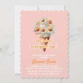 Retro Shes wurden nach oben geschleudert Eiscreme- Einladung (Vorderseite)