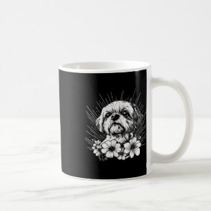 Retro Shih Tzu Dog Lover Tattoo Style Kaffeetasse