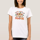 Retro Shirt Good Vibes Tshirt Groovy Blume T-Shirt (Vorderseite)