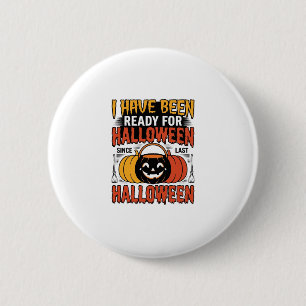 Retro-Shirt mit Halloween-Süßigkeiten-Eimer-Design Button