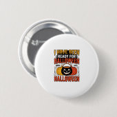 Retro-Shirt mit Halloween-Süßigkeiten-Eimer-Design Button (Vorne & Hinten)