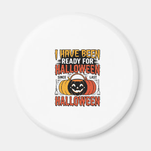 Retro-Shirt mit Halloween-Süßigkeiten-Eimer-Design Magnet