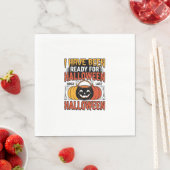 Retro-Shirt mit Halloween-Süßigkeiten-Eimer-Design Serviette (Beispiel)