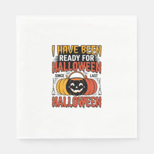 Retro-Shirt mit Halloween-Süßigkeiten-Eimer-Design Serviette