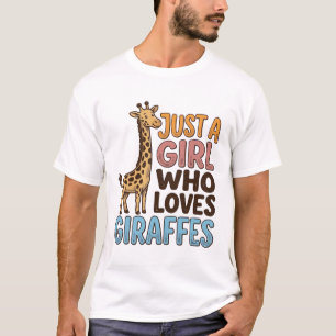 Retro-Shirt 'Nur ein Mädchen, das Giraffen liebt' T-Shirt