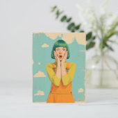 Retro-Shock für Pop Postkarte (Stehend Vorderseite)