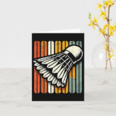 Retro Shuttle Badminton Player Karte (Gelbe Blume)