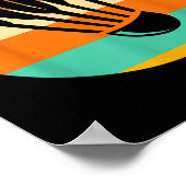 Retro Shuttle Badminton  Poster (Ecke)